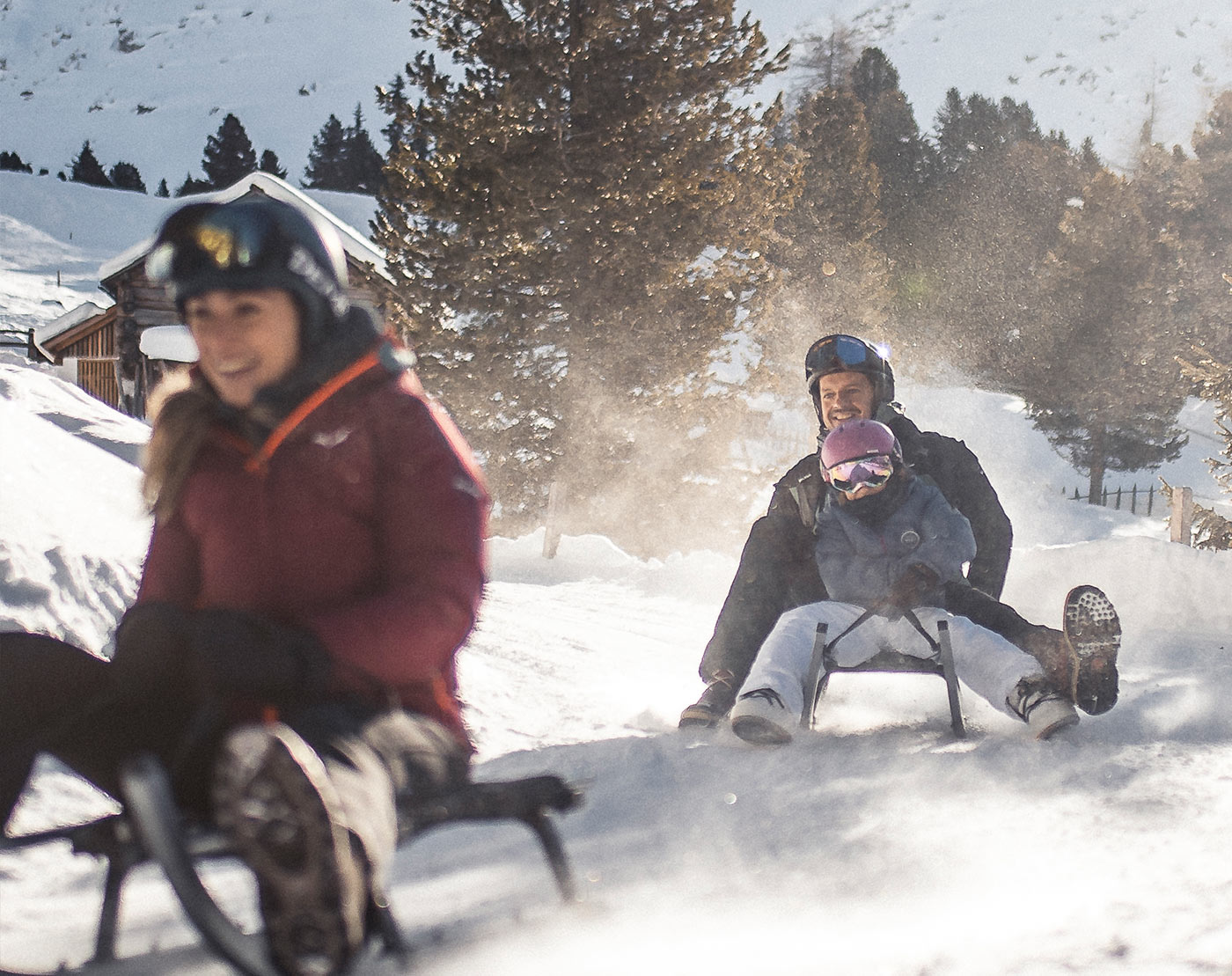 Schneeschuhwandern Winterwandern Schnee Skifahren Schlitten Rodeln in Südtirol mit der ganzen Familie Skigebiet Gitschberg Jochtal